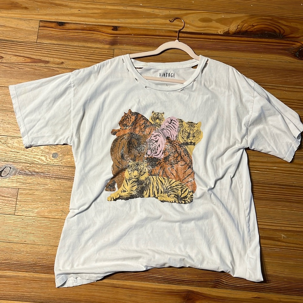 Vintage Canvas Oversized T-Shirt